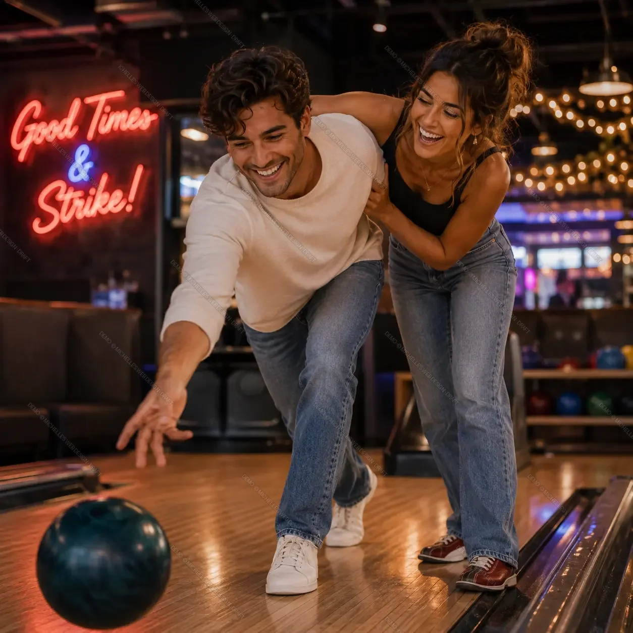Fun moments bowling